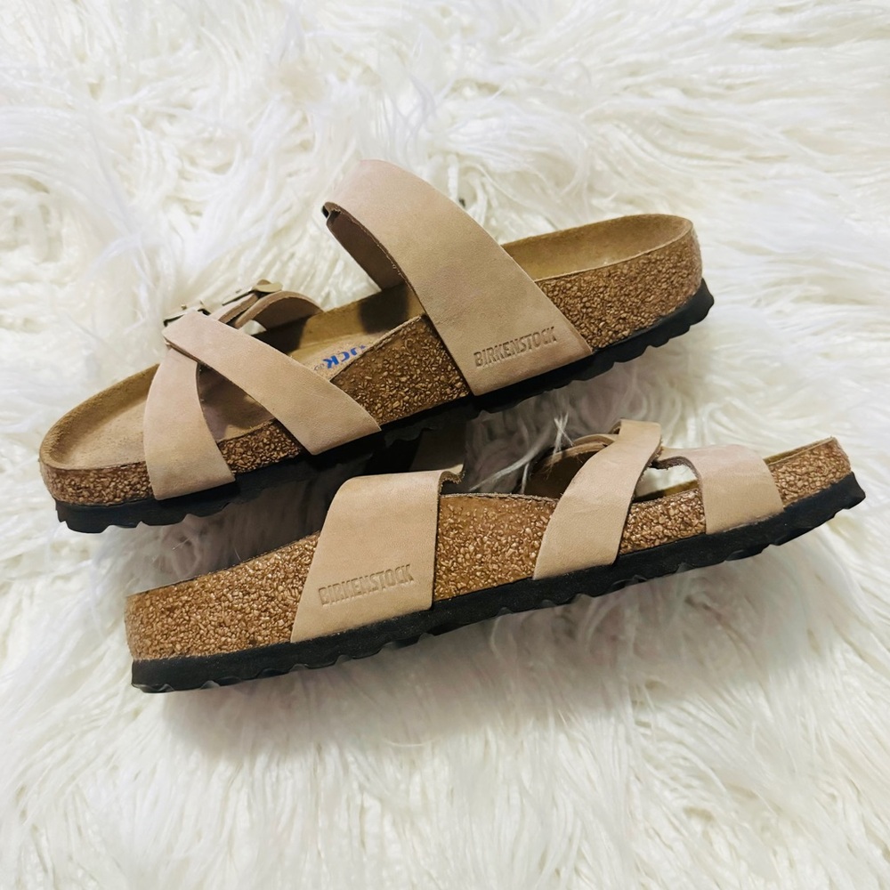 NEW | Franca Soft Footbed Nubuck Leather Sandals | Sandcastle - Picture 4 of 8